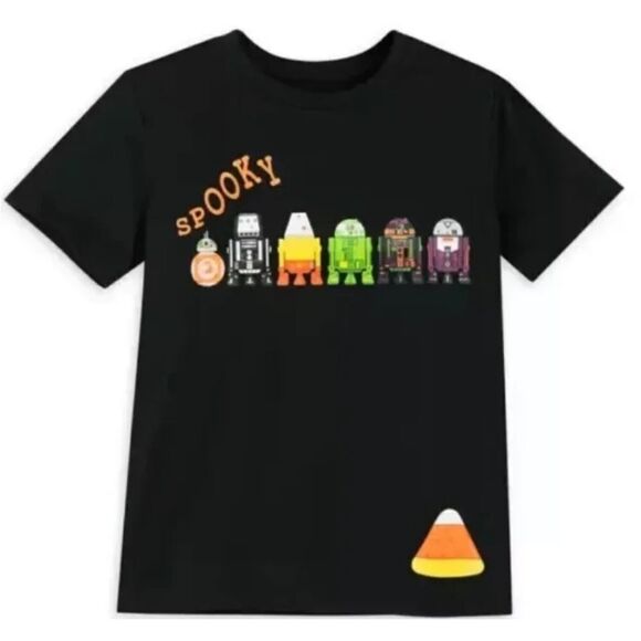 NWT New Disneys Star Wars 'Spooky' Droids Halloween Black - Picture 1 of 4